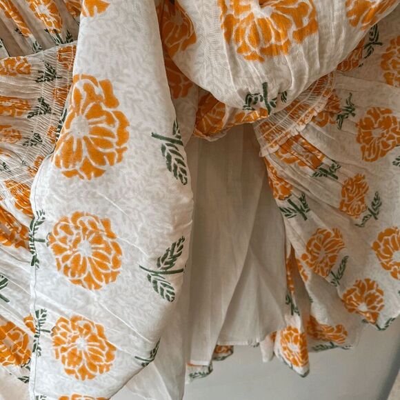 Ash & Eden 2-Piece Floral Maxi Skirt Set Boho Smocked Crop Top L - Picture 15 of 16